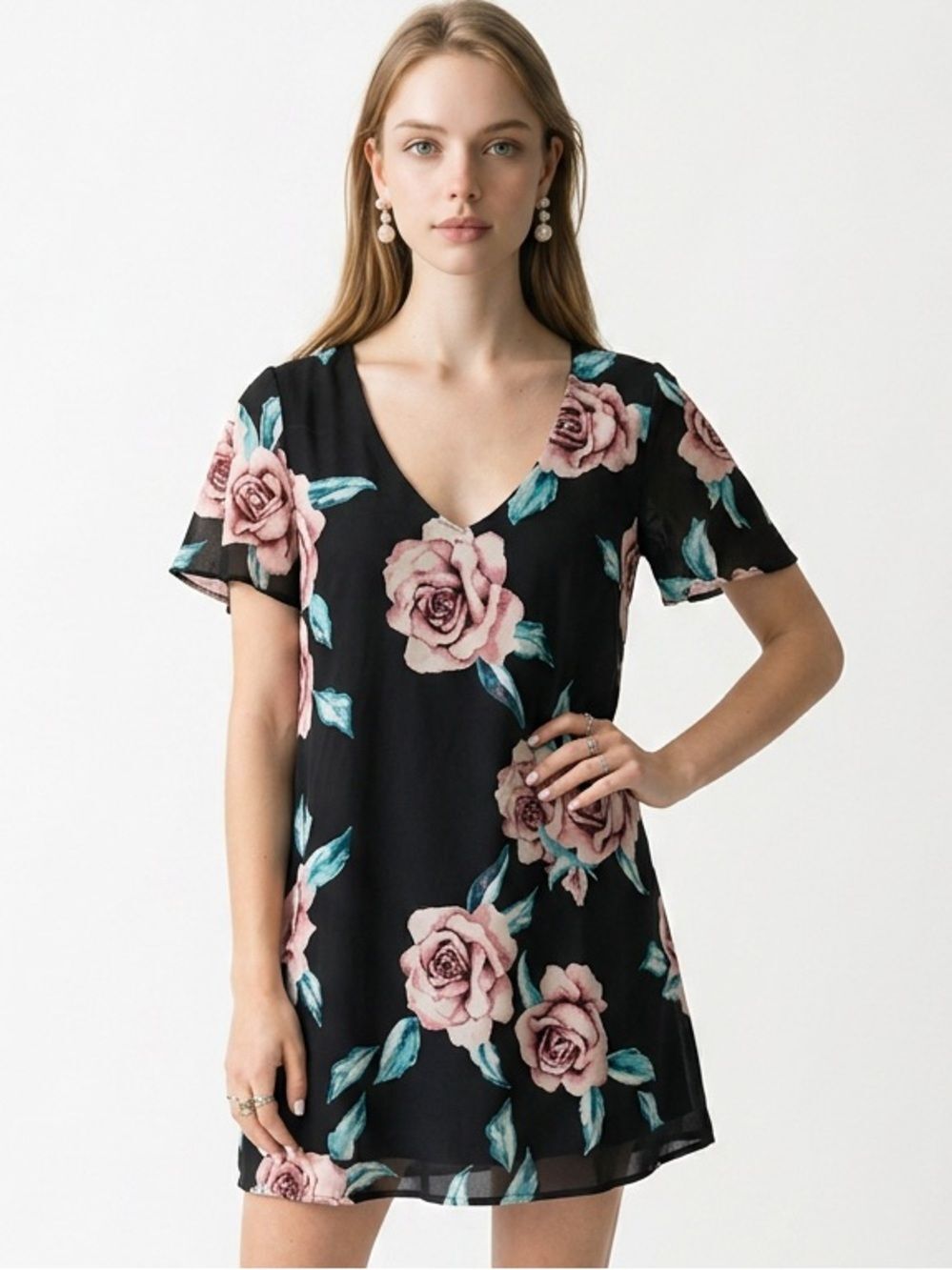 SHOW ME YOUR MUMU | Kylie Dress Rose Print Women’s Size Small
